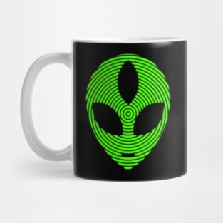 3rd eye Alien; Green Radial Mug